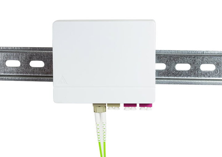 Scatola di Terminazione Ottica FTTH per 4 Fibre 4 Adattatori IP20 - Techly Professional I-CASE FTTH4T