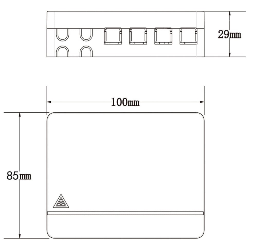 FTTH Optical Termination Box for 4 Fibers 4 Adapters IP20 - Techly Professional I-CASE FTTH4T