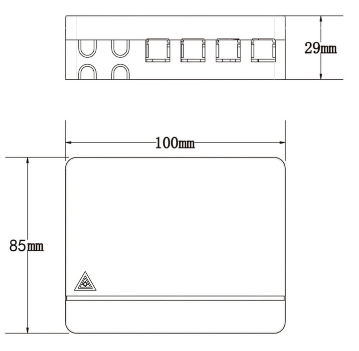 Scatola di Terminazione Ottica FTTH per 4 Fibre 4 Adattatori IP20 - Techly Professional I-CASE FTTH4T