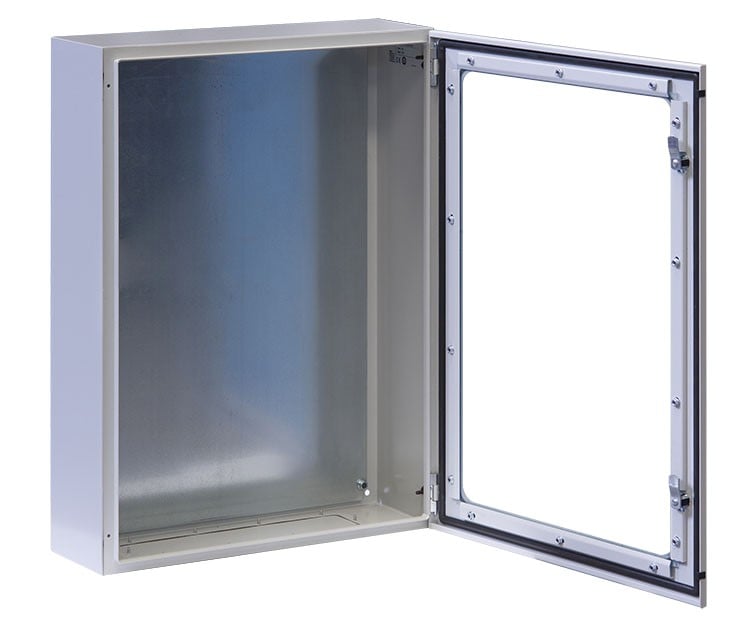 Armadio Rack 19'' a muro 17U grigio IP65 porta vetro prof. 200mm - Techly Professional I-CASE IP-1720GV