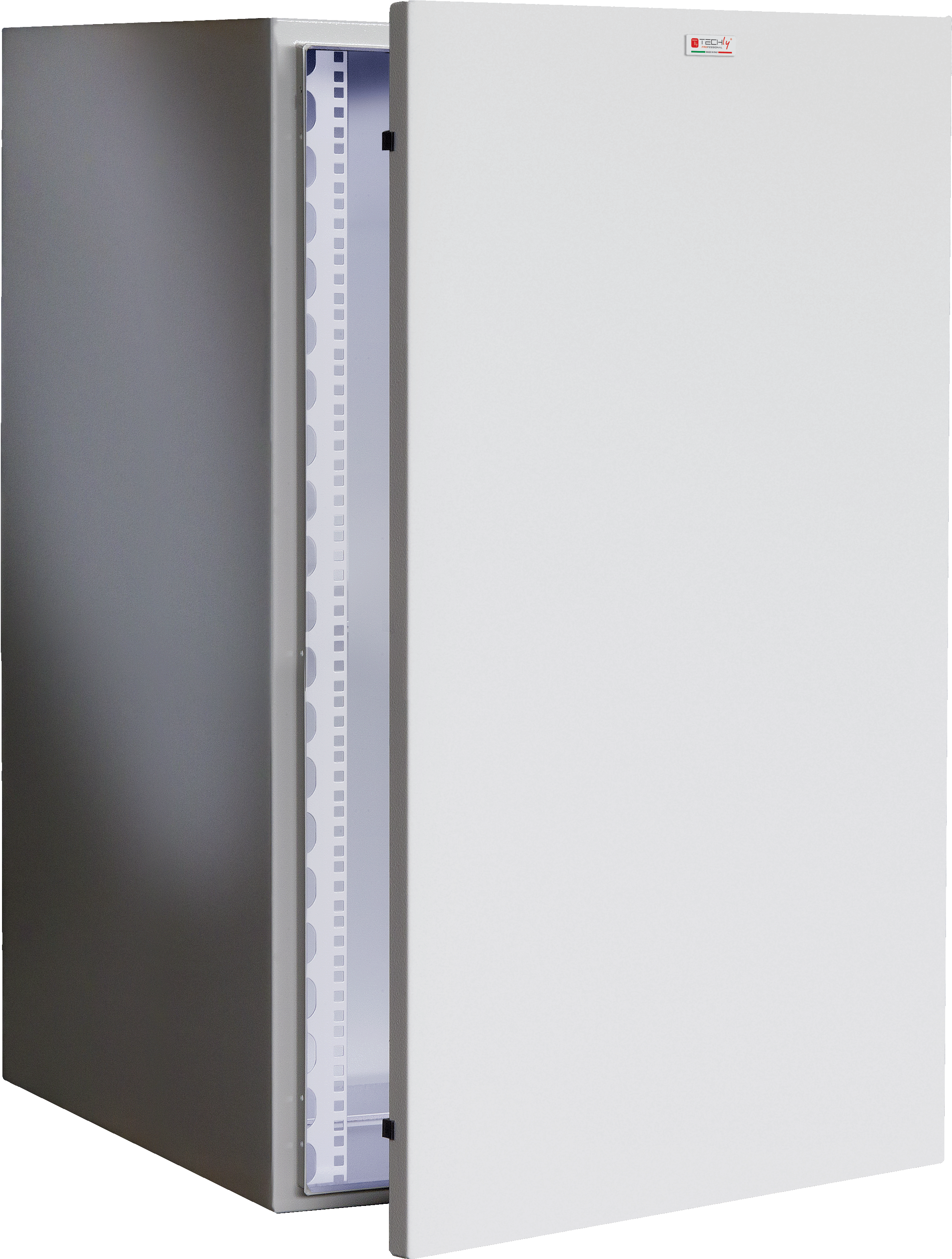 Armadio Rack 19'' a muro 17U grigio IP65 porta cieca prof. 400 mm - Techly Professional I-CASE IP-1740GC