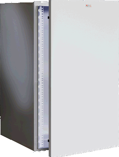 Wall-Mount Rack Cabinet 19" 17U grey IP65 blank door depth 400 mm - Techly Professional I-CASE IP-1740GC