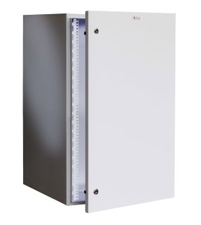 Wall-Mount Rack Cabinet 19" 17U grey IP65 blank door depth 600 mm - Techly Professional I-CASE IP-1760GC