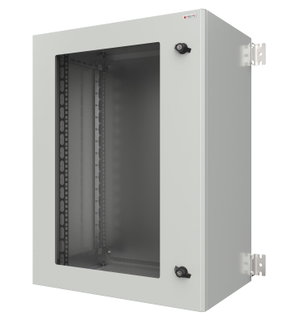 Armadio Rack 19'' a Muro 17U Grigio IP65 Porta Vetro Prof. 600 mm - Techly Professional I-CASE IP-1760GV2