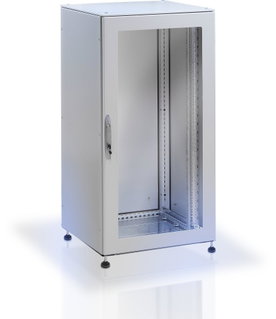 Rack cabinet 19" floor-standing 25U gray IP55 glass door depth 800 mm - Techly Professional I-CASE IP-2580GV