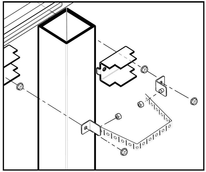 Sistema di fissaggio a palo per rack IP65 - Techly Professional I-CASE IP-KIT1