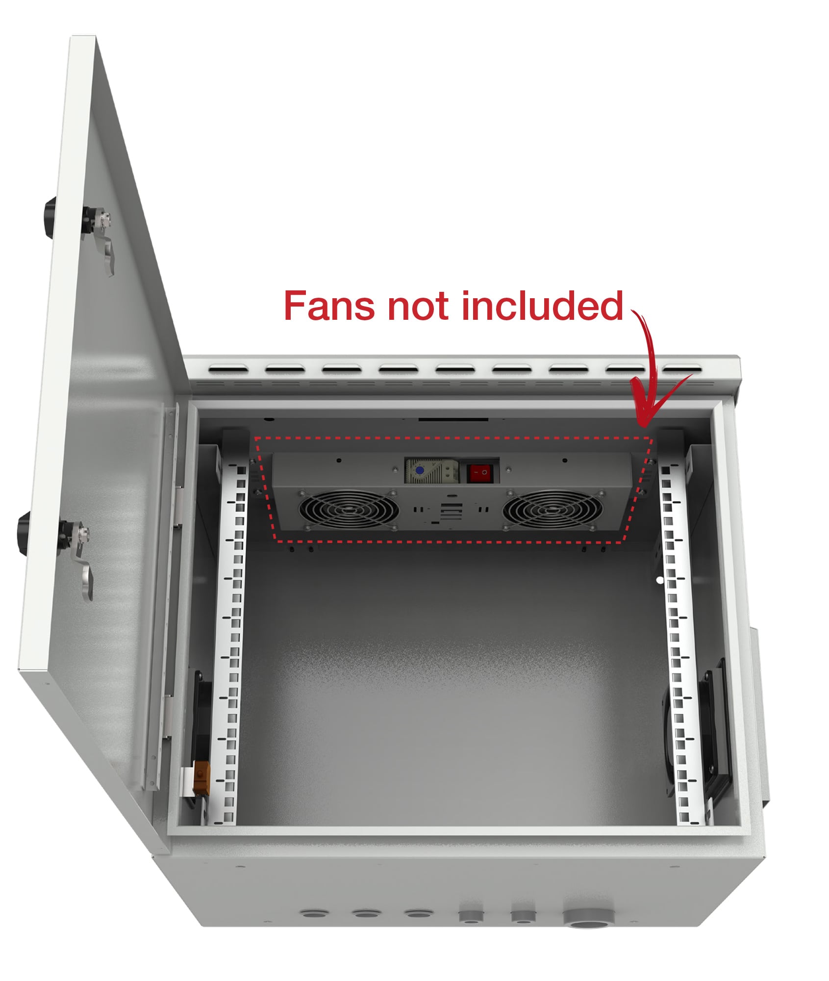 Armadio Rack 19'' a Parete 9U Grigio IP55 Porta Cieca prof. 450 mm - Techly Professional I-CASE IP55-945