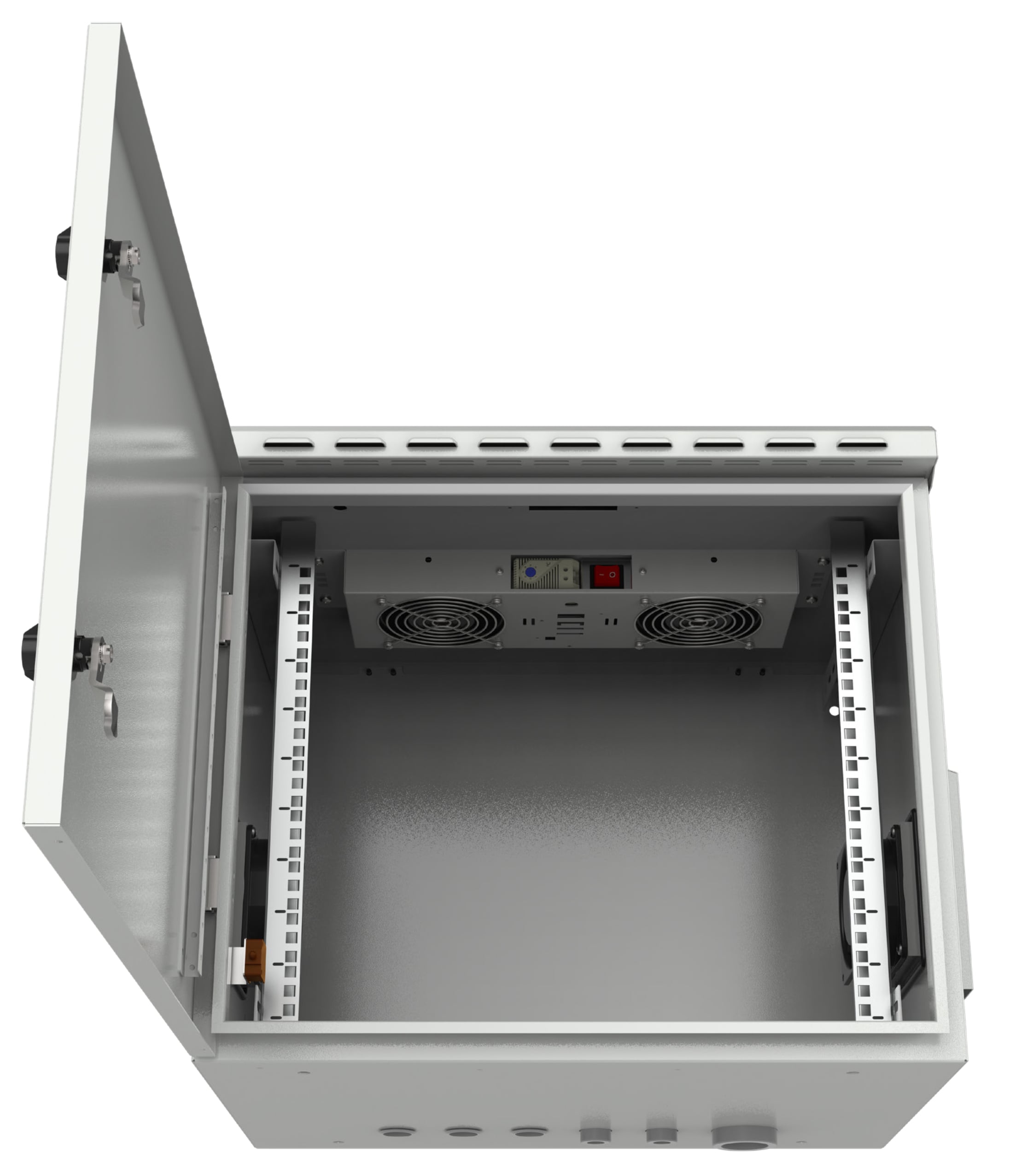 Ceiling Ventilation Kit for Rack 19" IP55 2 Gray Ventilation - Techly Professional I-CASE IP55-FAN2