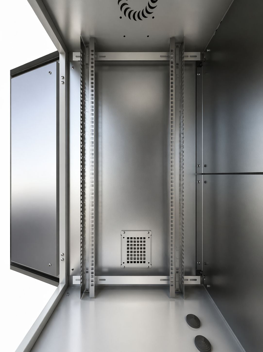 Armadio Rack 19'' Fissaggio a Palo 12U IP66 Porta Cieca Prof. 400 mm Grigio - Techly Professional I-CASE IP66-1240P
