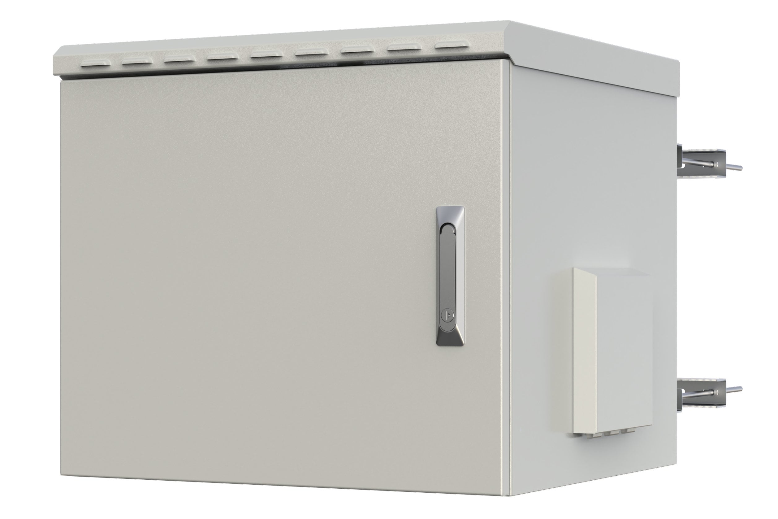 Armadio Rack 19'' Fissaggio a Palo 12U IP66 Porta Cieca Prof. 600 mm Grigio - Techly Professional I-CASE IP66-1260P