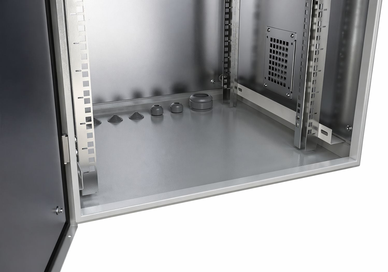 Armadio Rack 19'' Fissaggio a Palo 12U IP66 Porta Cieca Prof. 600 mm Grigio - Techly Professional I-CASE IP66-1260P