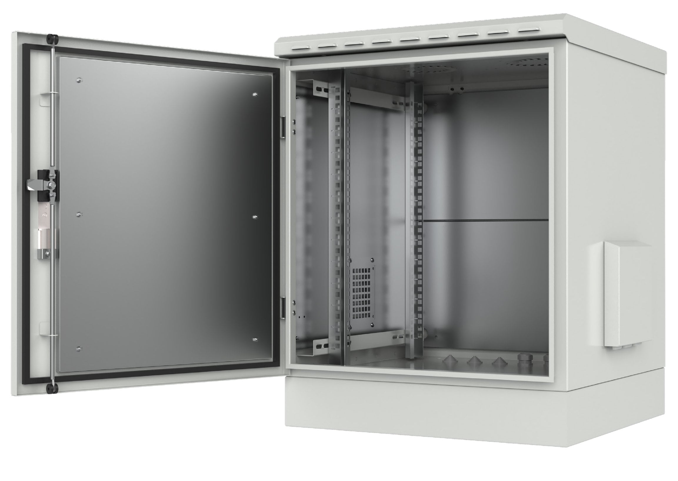Armadio Rack 19'' a Pavimento 20U grigio IP66 Porta Cieca prof. 600 mm - Techly Professional I-CASE IP66-2060