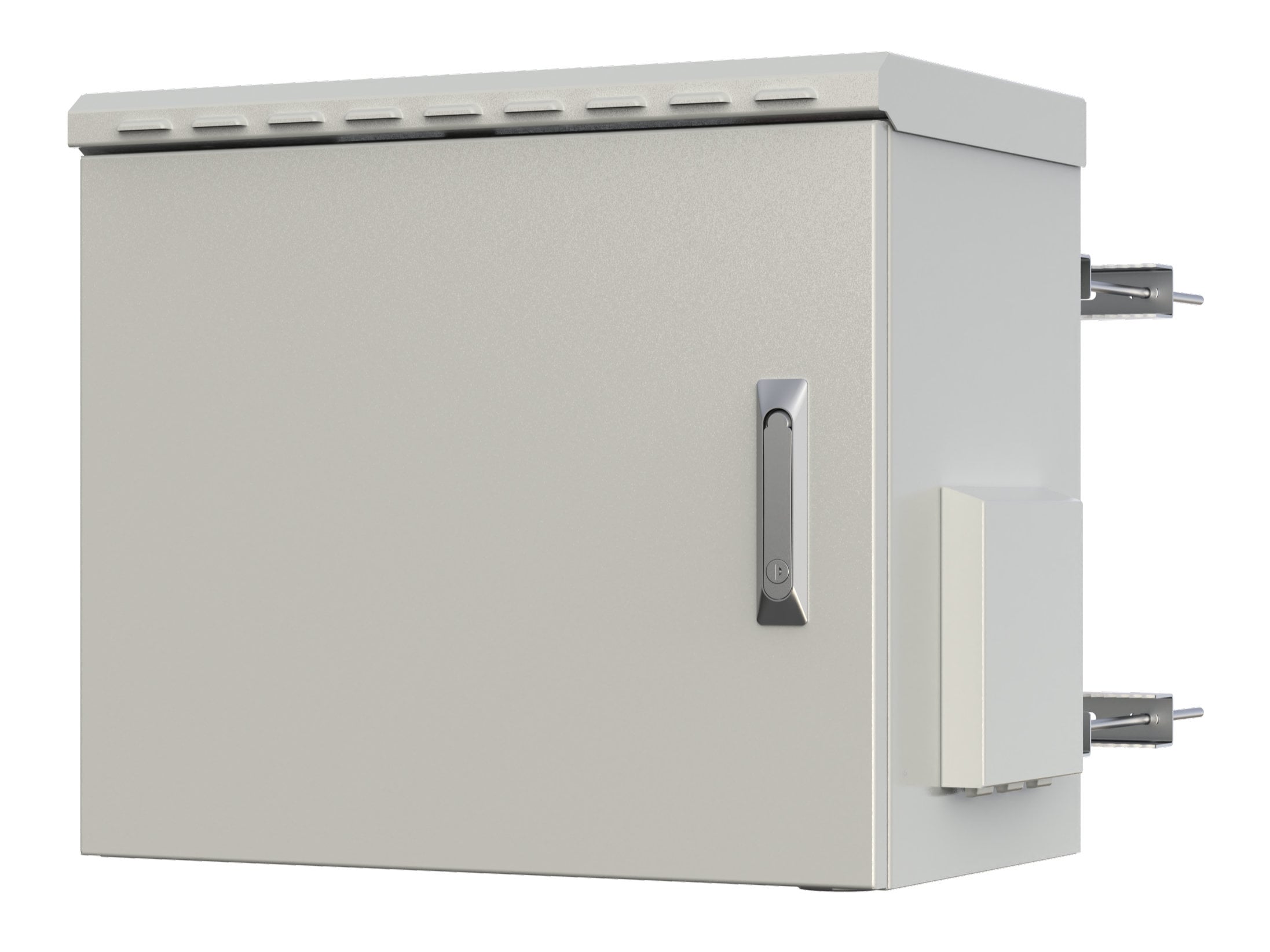 Armadio Rack 19'' Fissaggio a Palo 7U IP66 Porta Cieca Prof. 400 mm Grigio - Techly Professional I-CASE IP66-740P