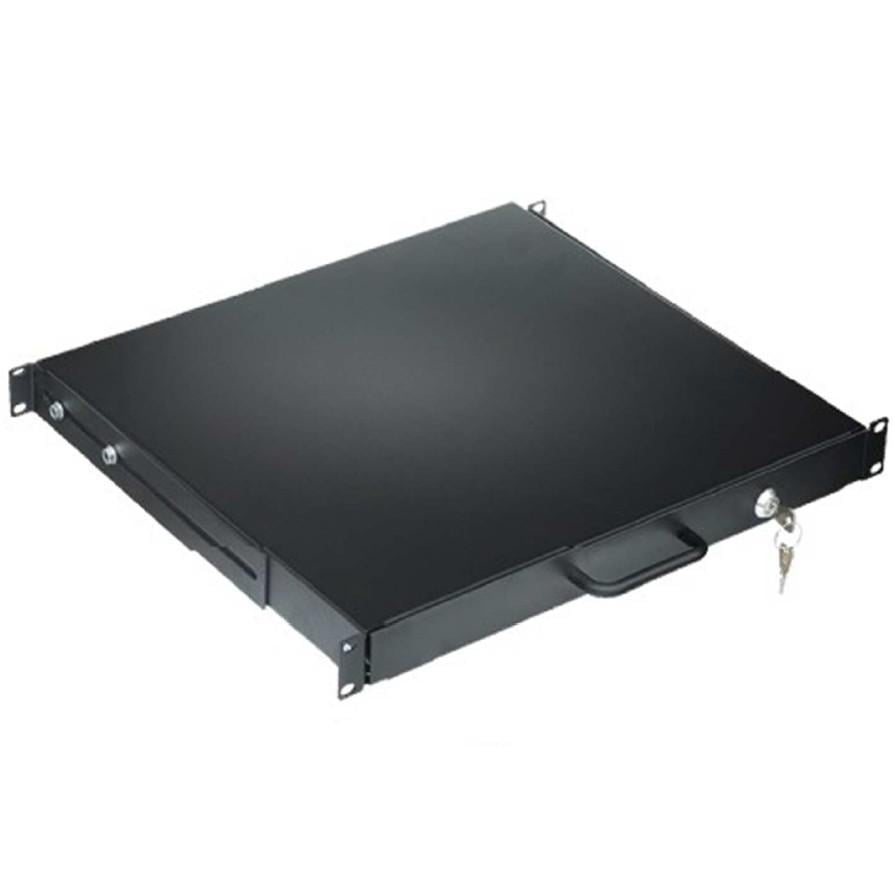 Cassetto Porta Tastiera 1U per Armadi Rack 19'' con Serratura Nero - Intellinet I-CASE KEY-BK