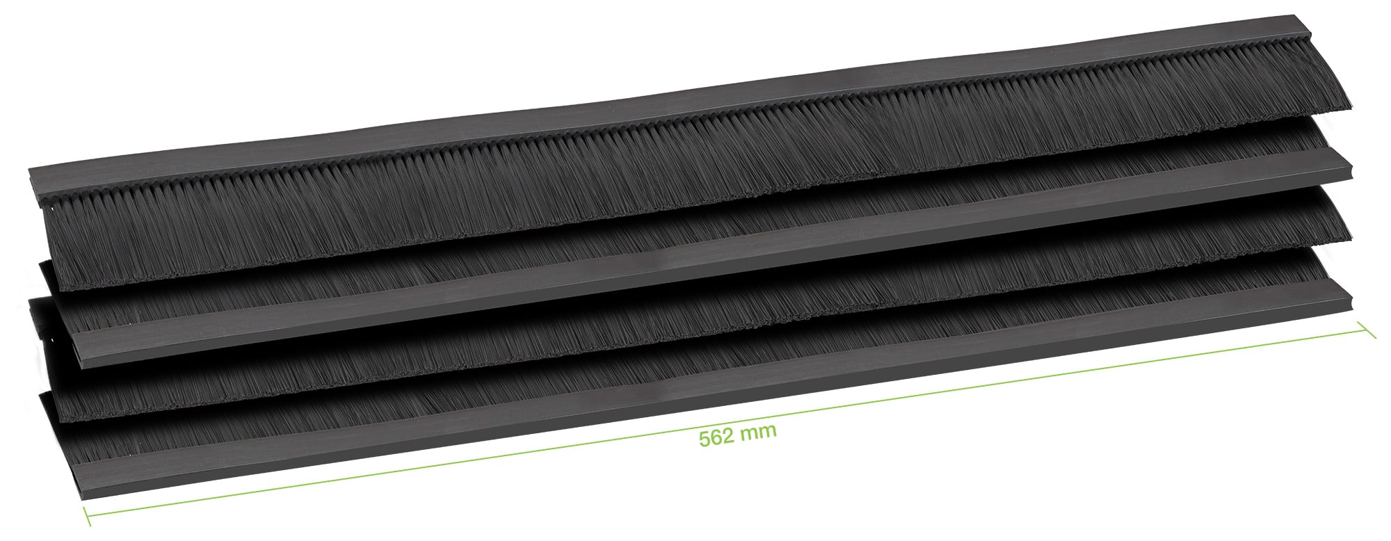 Quattro Spazzole Ingresso Cavi per Armadio Rack 562 mm - Techly Professional I-CASE KIT-SP4