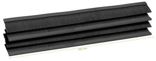 Set 4 Spazzole Ingresso Cavi per Armadio Rack 562 mm - Techly Professional I-CASE KIT-SP4