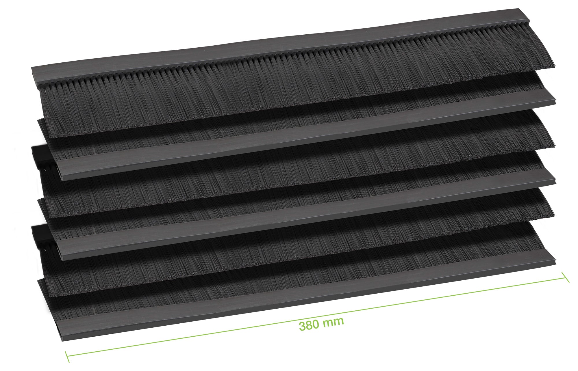 Sei Spazzole Ingresso Cavi per Armadio Rack 380 mm - Techly Professional I-CASE KIT-SP5