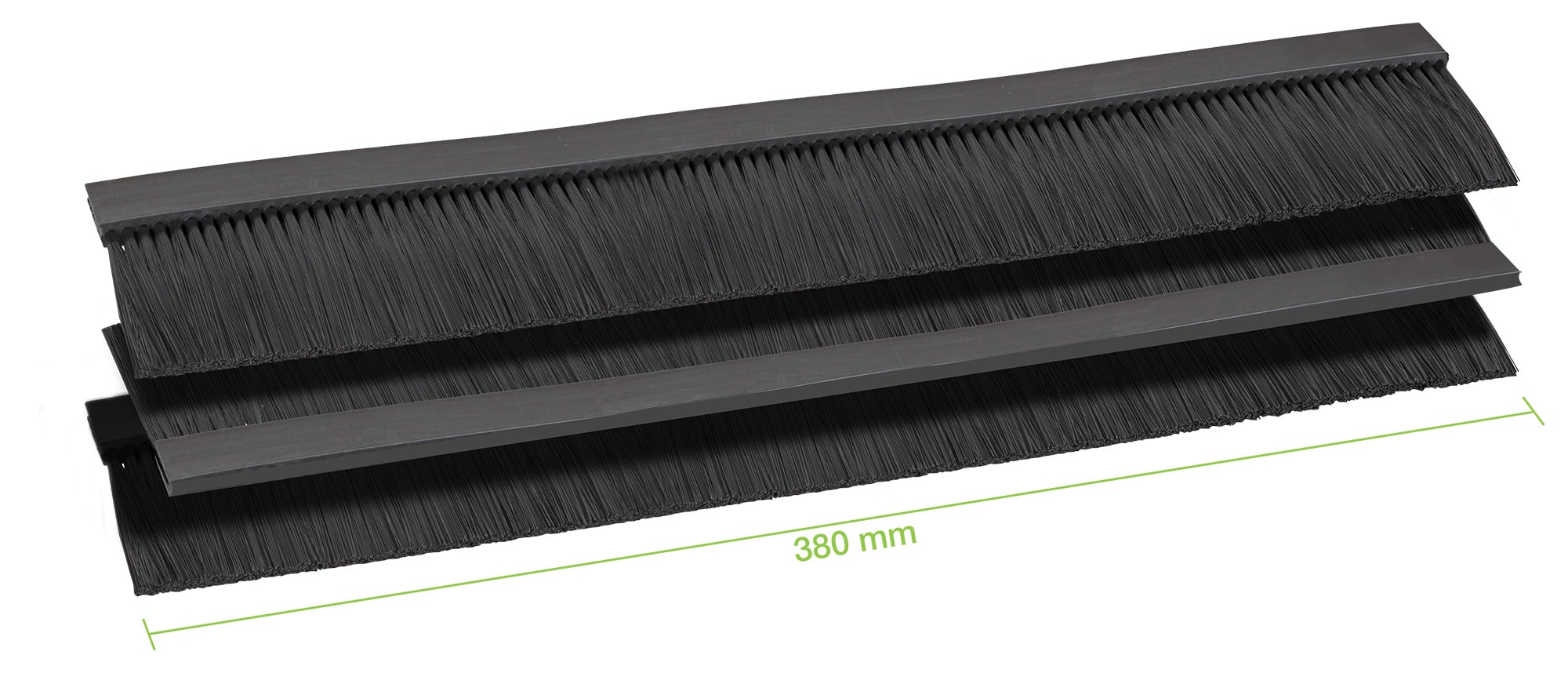 Tre Spazzole Ingresso Cavi per Armadio Rack 380 mm - Techly Professional I-CASE KIT-SP7