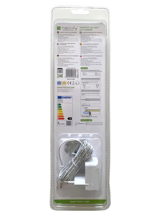 Barra LED Magnetica con Sensore di Movimento 5W 4000K - Techly I-CASE LIGHT-06