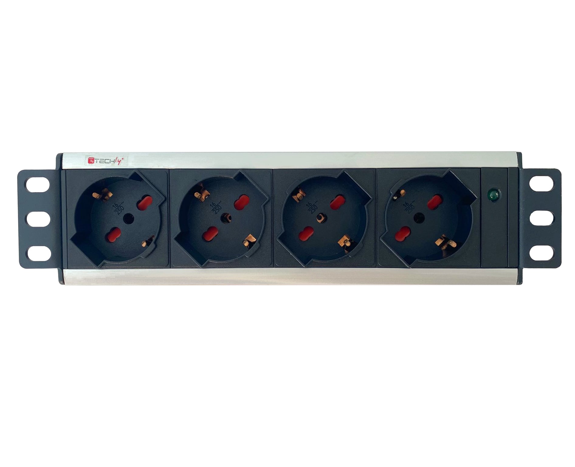 Multipresa Universale 4 Posti da Rack 10'' Spina Italiana 1,5U - Techly Professional I-CASE M10-4