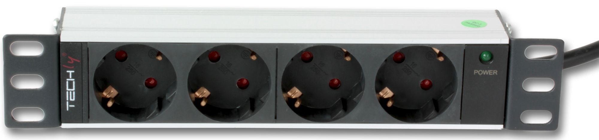 Multiprese 4 Rack seats 10" 1U Schuko Angolata - Techly Professional I-CASE M10-4D
