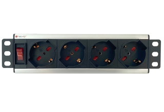Multipresa 4 Posti UNEL da Rack 10" 1,5U - Techly Professional I-CASE M10-4P