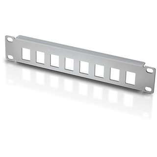 Patch Panel 10'' 1 HE 8 Keystone Slots Gray - Techly Professional I-CASE M10-KSP