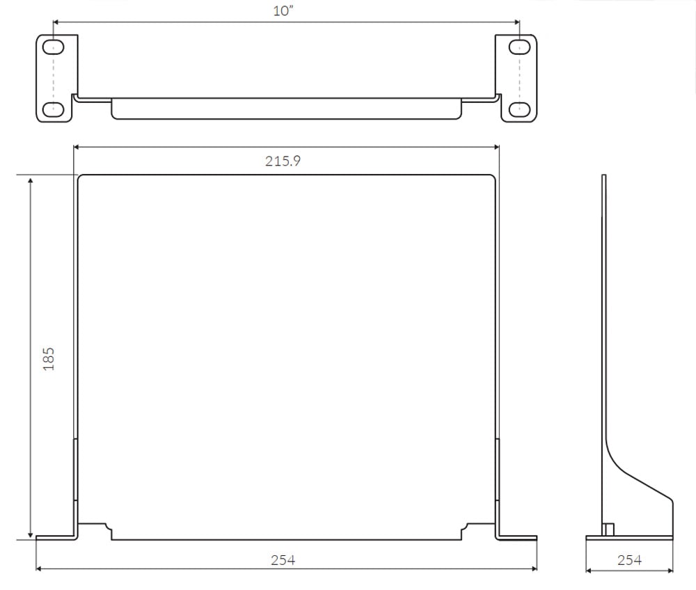Mensola per Armadio Rack 10'' Nero - Techly Professional I-CASE M10-TRB
