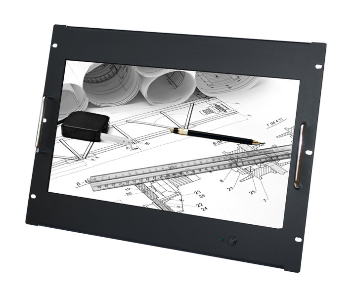 Monitor 8U per Armadio Rack 18,5" Full HD Nero - Techly Professional I-CASE MONI-185BK