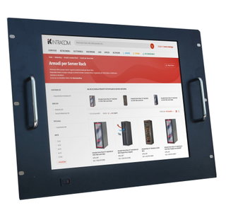 LCD Monitor 17' for Rack 19' 8 Black Unit - Techly Professional I-CASE MONI-LCD