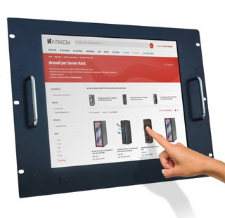 LCD Monitor 17'' Touch Screen for Rack 19' 8 Black Unit - Techly Professional I-CASE MONI-TOU