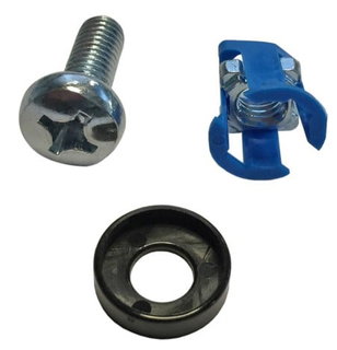 Kit Set 50 Screws, 50 Cage Nuts and 50 Washers for Silver Rack Mounting - OEM I-CASE MOUNT-50CAPT