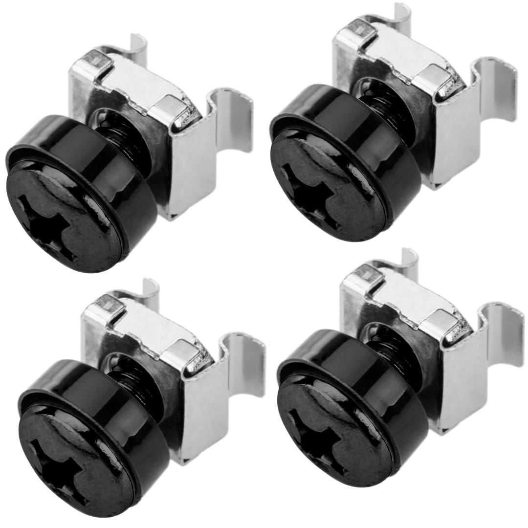 Kit Set 4 Viti 4 Dadi e 4 Rondelle per Montaggio Rack Nero - Intellinet I-CASE MOUNT-BK