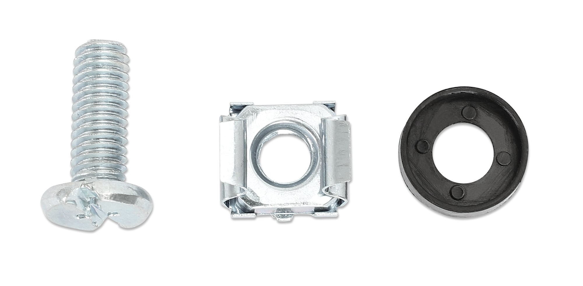 Kit Set 50 Viti 50 Dadi e 50 Rondelle per Montaggio Rack Silver - Intellinet I-CASE MOUNT50G