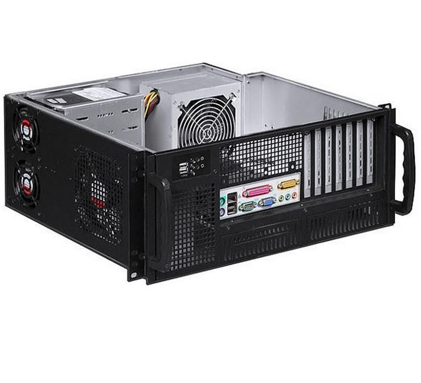 Chassis Industriale Rack 19''/Desktop 4U Ultra Compatto Nero - Techly I-CASE MP-P4HX-BLK6