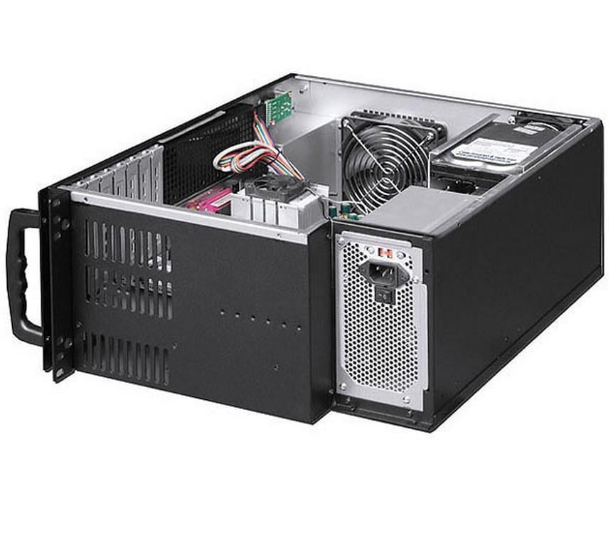 Chassis Industriale Rack 19''/Desktop 4U Ultra Compatto Nero - Techly I-CASE MP-P4HX-BLK6