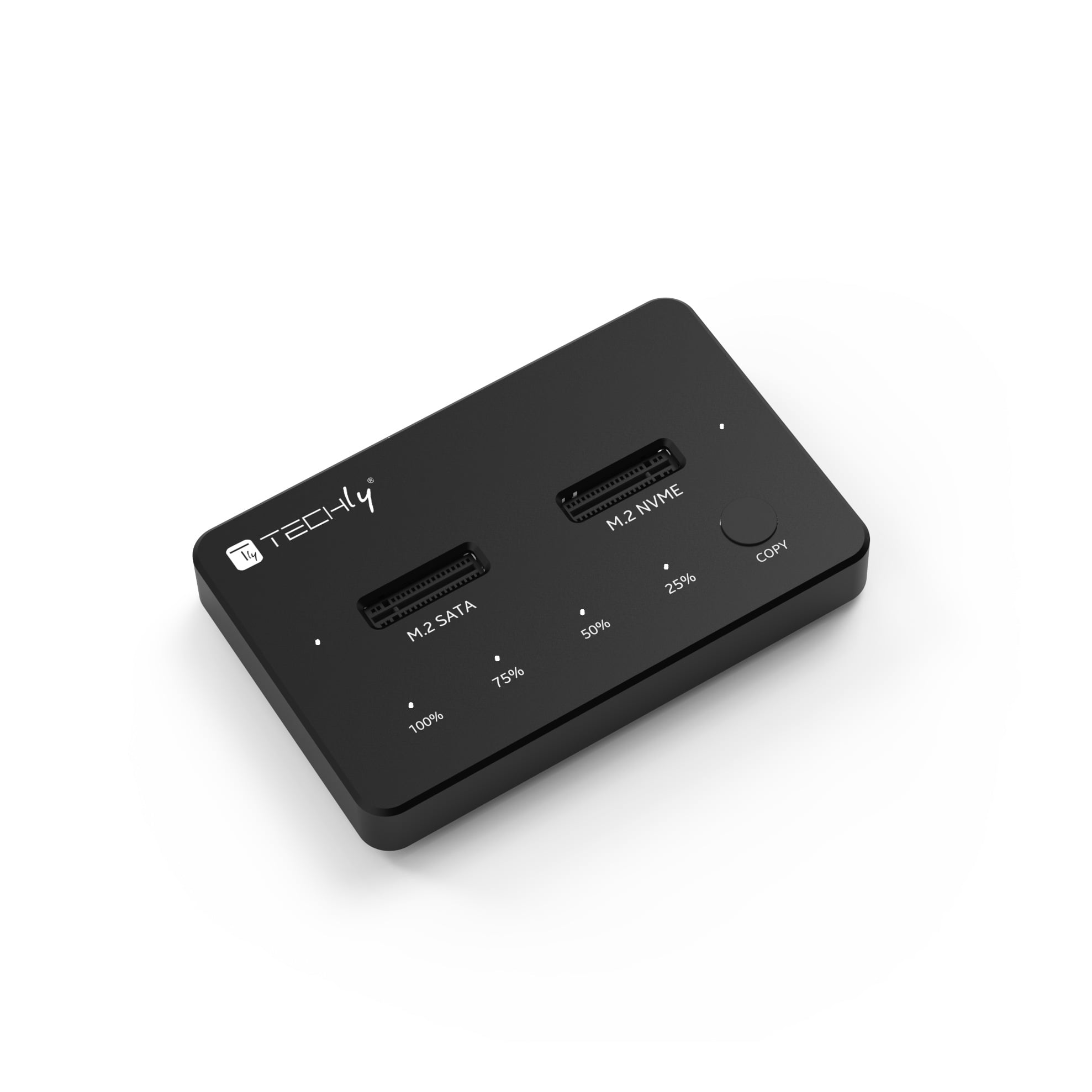 Docking Station Dual-Bay SSD M.2 NVMe PCIe SATA 10 Gbps Clone - Techly I-CASE NVME-CLONE