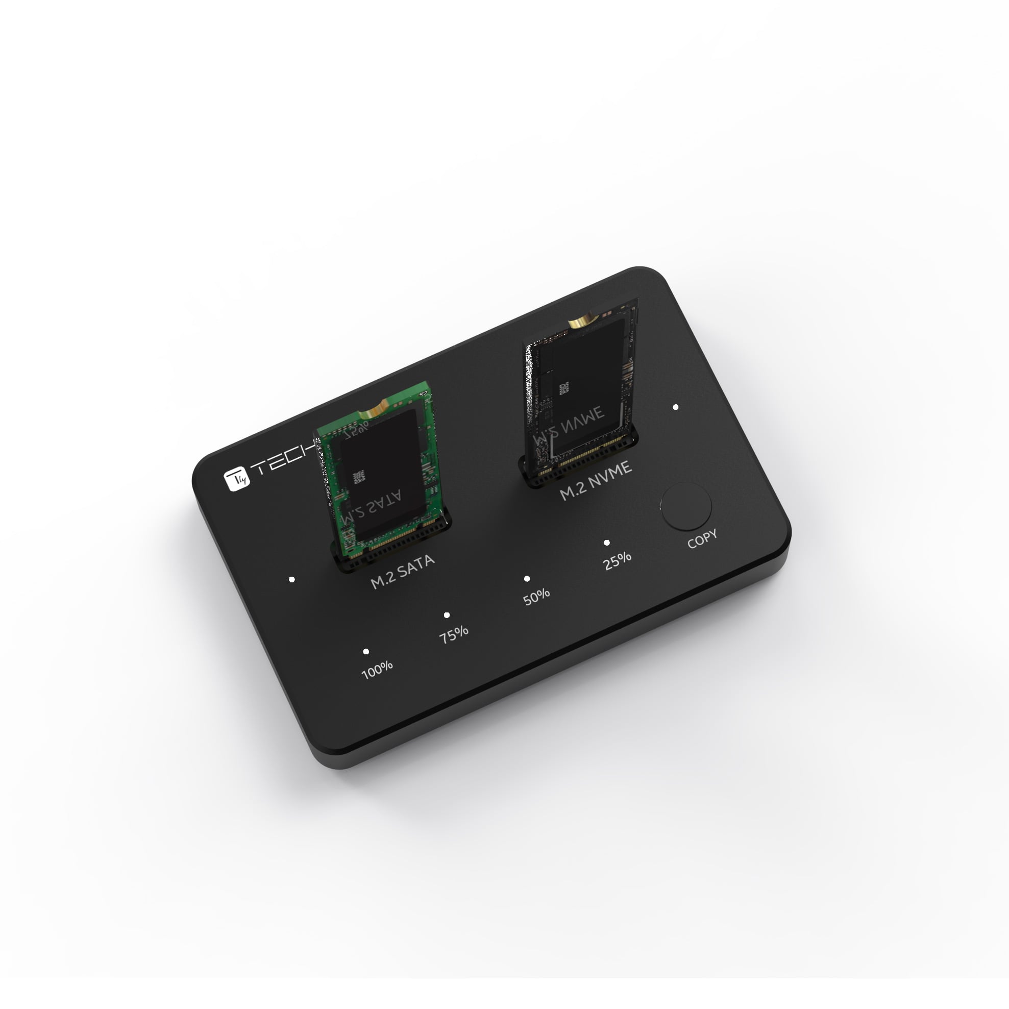 Docking Station Dual-Bay SSD M.2 NVMe PCIe SATA 10 Gbps Clone - Techly I-CASE NVME-CLONE