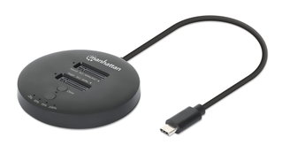 Docking Station Dual-Bay M.2 NVMe Clone SSD USB-C - Manhattan I-CASE NVME-CLONEMH