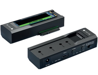 Adattatore/Duplicatore per HDD/SSD SATA 2.5/3.5 e SSD NVMe M.2 - Techly I-CASE NVME-SATA