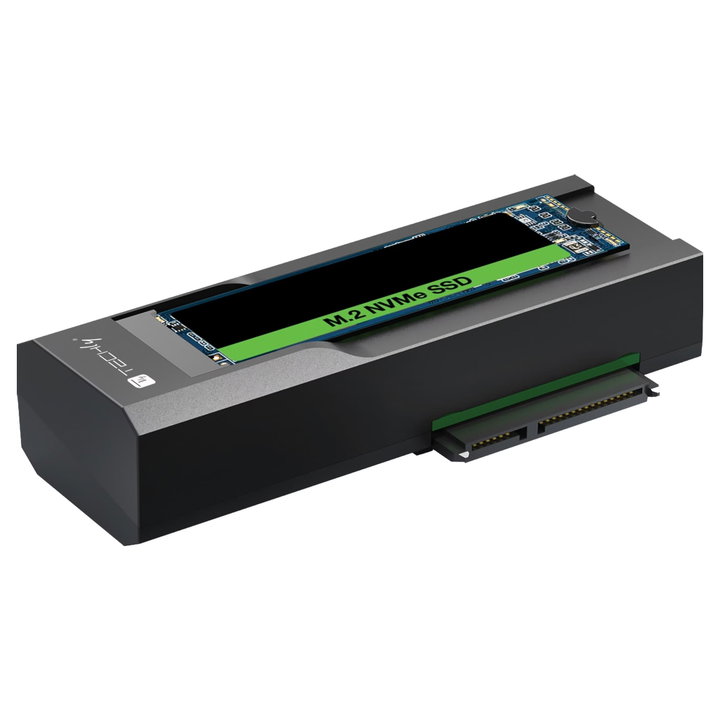 Adattatore/Duplicatore per HDD/SSD SATA 2.5/3.5 e SSD NVMe M.2 - Techly I-CASE NVME-SATA