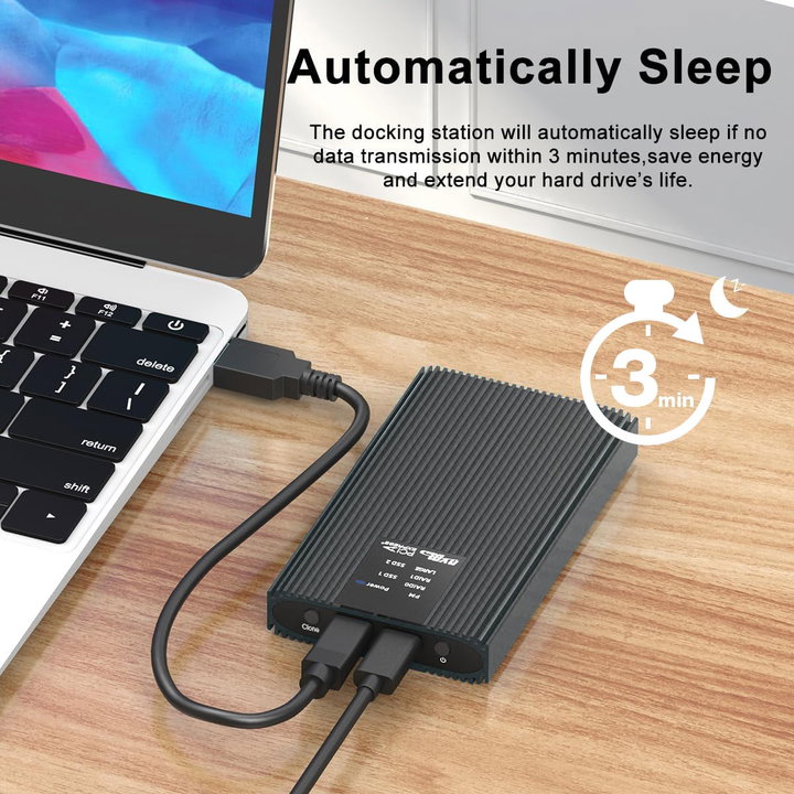Box Esterno Duplicatore Clone Offline USB3.2 Gen 2x2 USB-C M.2 PCIe NVME 20 Gbps - Techly NP I-CASE NVME2-CLONE