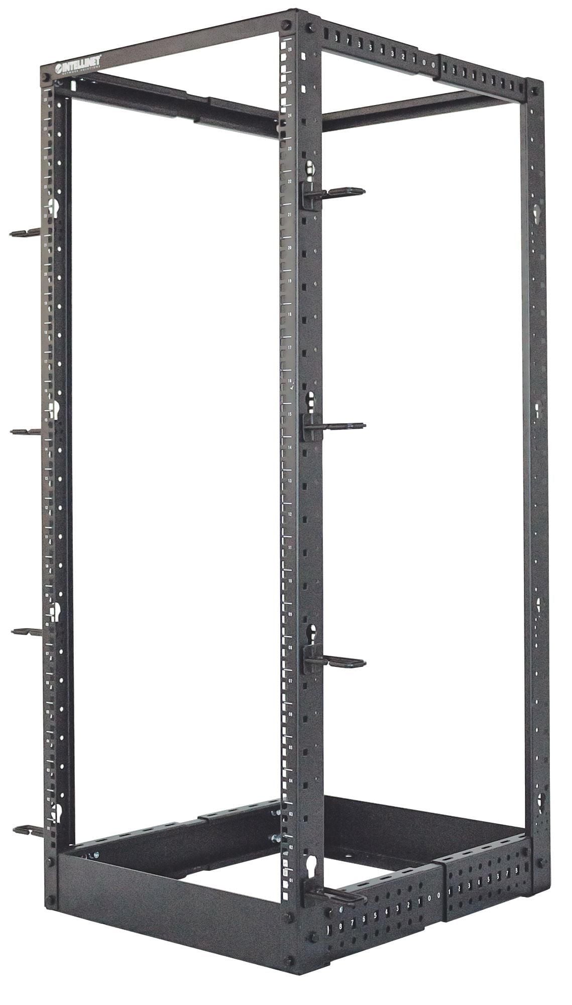 Open Frame Rack 19'' 4 Montanti 26U con profondità regolabile - Intellinet I-CASE OF-MOD26U