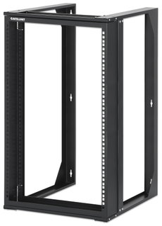 Wall-Mount Cabinet 19" Open Frame 2 Flat Pack Mounting Rails 15U - Intellinet I-CASE OFSW-1550FPBK