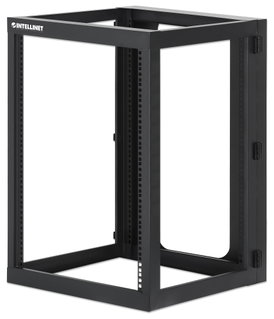 Wall-mount Cabinet 19" Open Frame 4 Mounting Rails 15U - Intellinet I-CASE OFSW-1560BK
