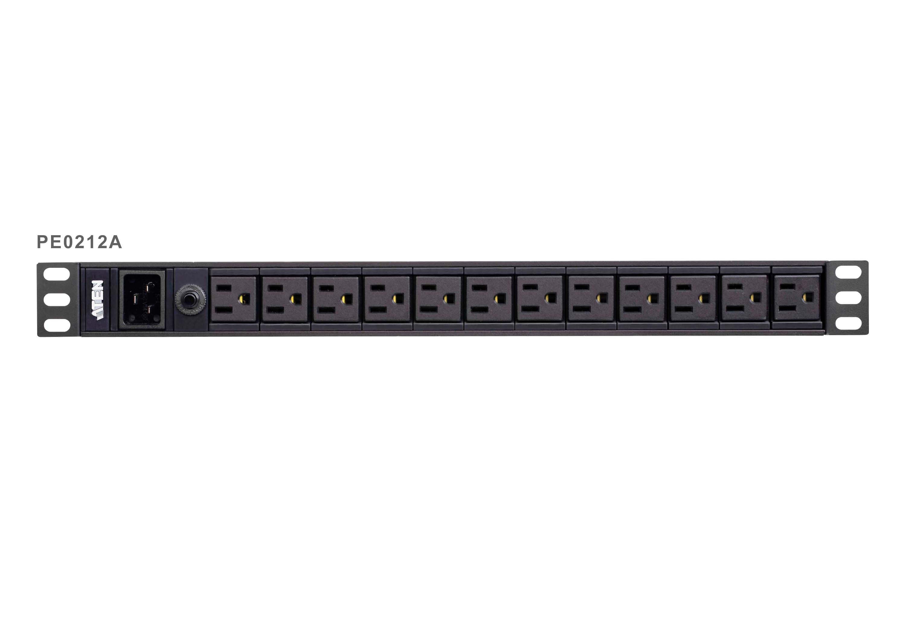 Base 12 PDU NEMA 5 - 20 R 1 U - Aten I-CASE PE- 0212 G