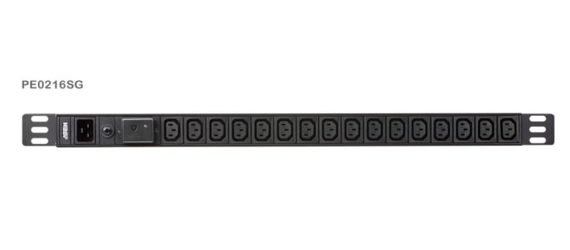 Multipresa Rack PDU 1U 16 porte IEC-C13 Protezione Sovratensione - I-CASE PE-0216SG