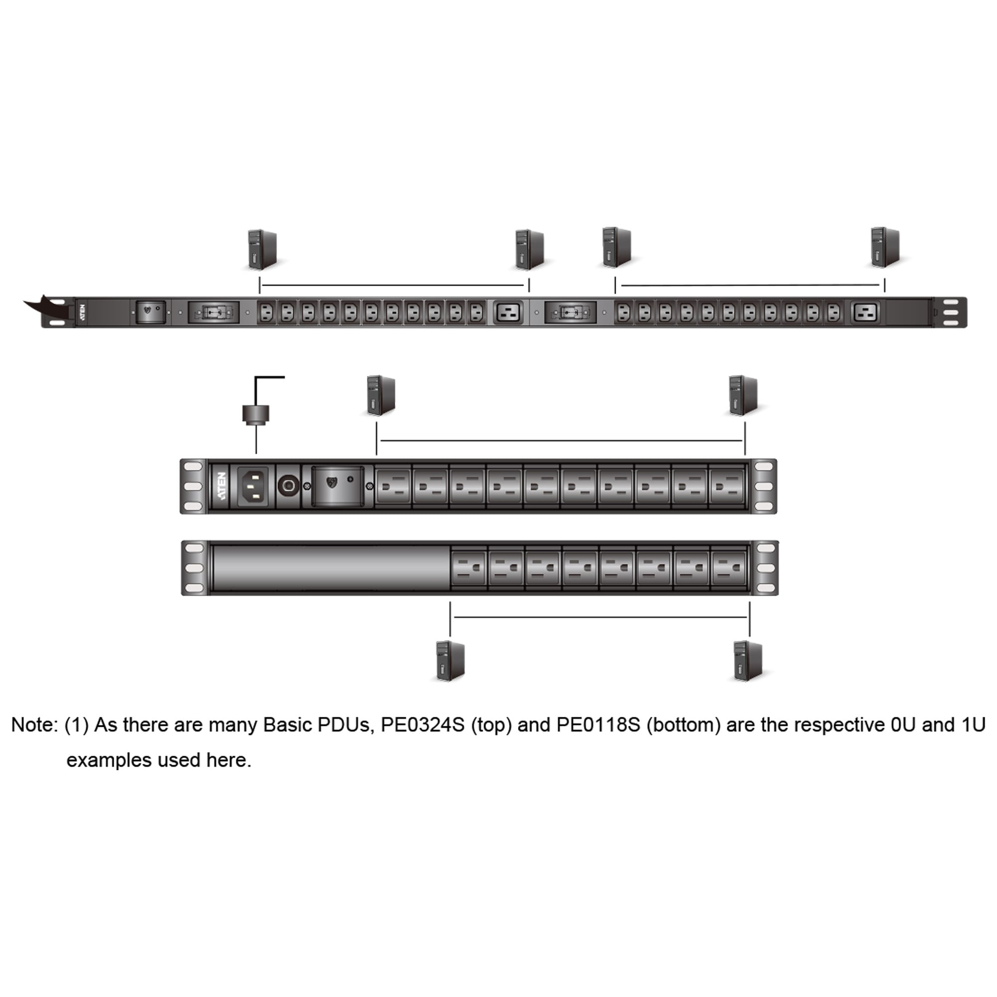 Multipresa Rack PDU 1U 17p IEC-C13 1p C19 Protezione Sovratensione - I-CASE PE-0218SG