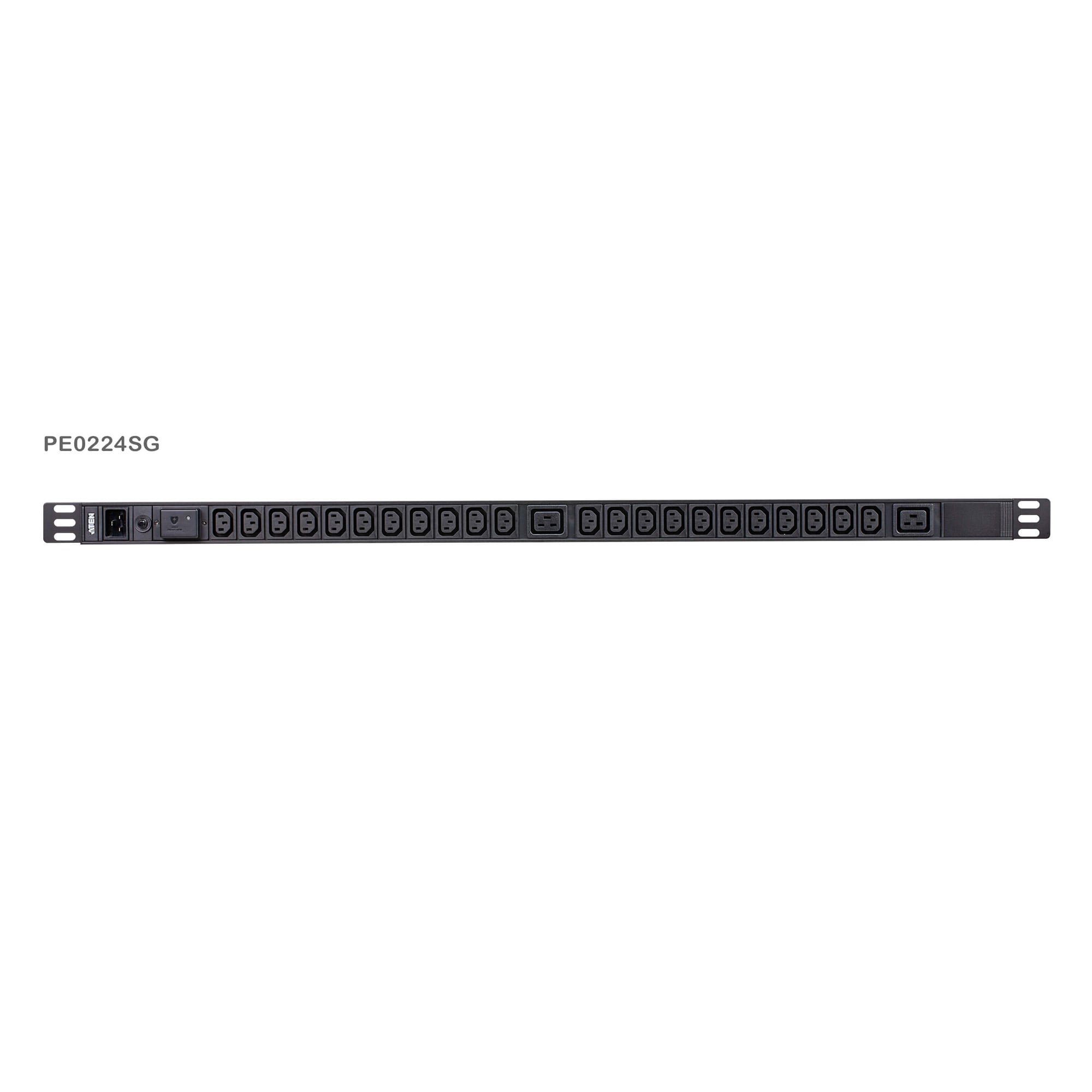 Multipresa Rack PDU 1U 22p IEC-C13 2p C19 Protezione Sovratensione - I-CASE PE-0224SG