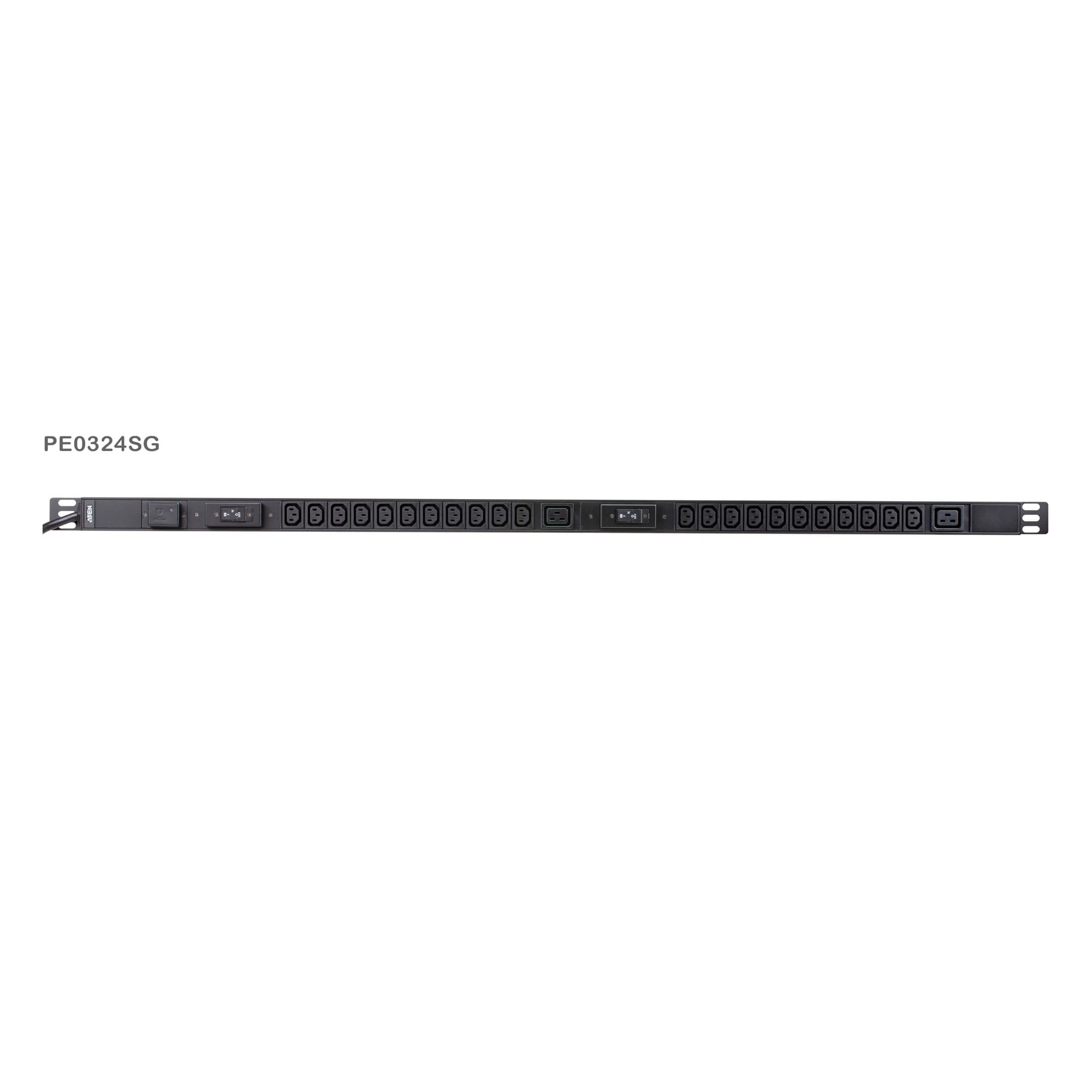 Multipresa Rack PDU 1U 22p IEC-C13 2p C19 Protezione Sovratensione - I-CASE PE-0324SG